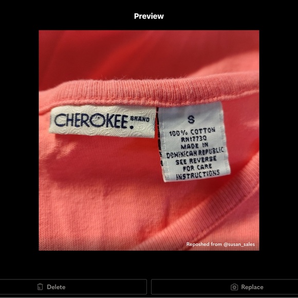 Cute beachy tank top in coral and turquoise. Sz. S - Picture 3 of 3